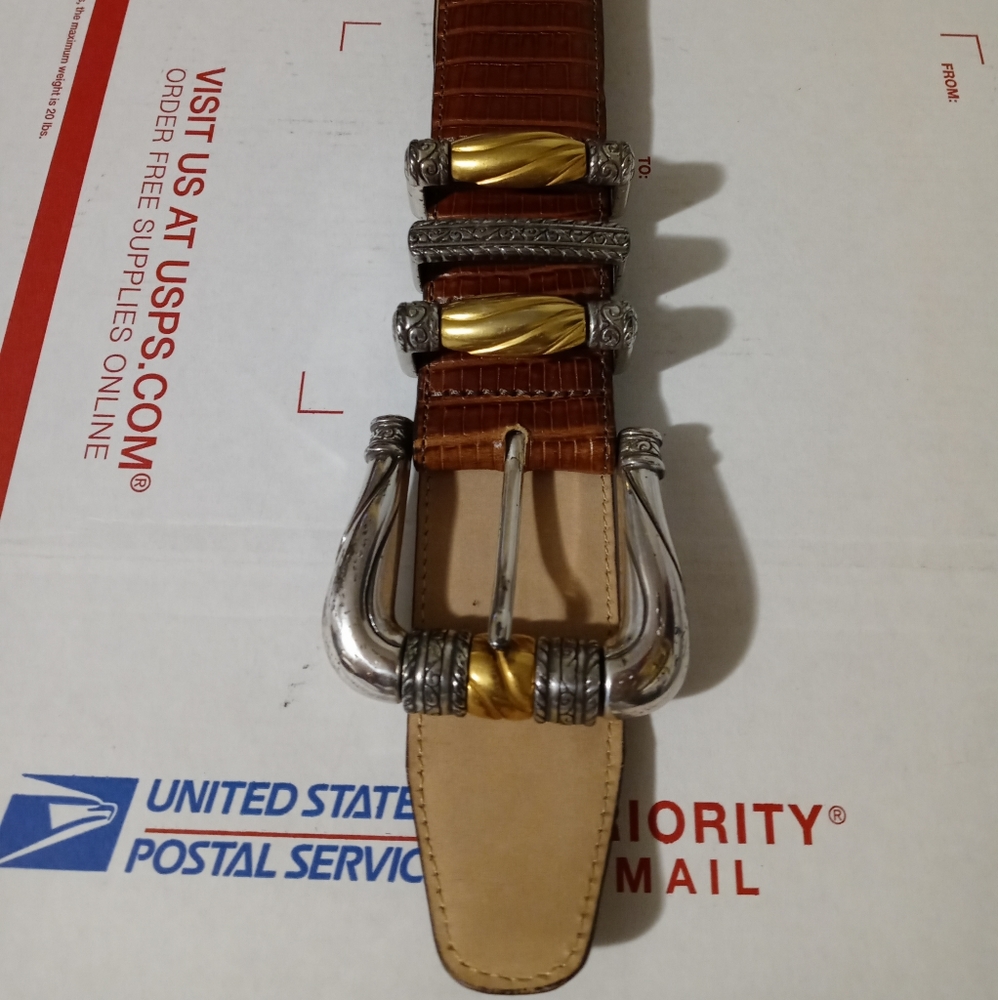 ππ΄Brighton Vintage Leather Beltπ‘π‘ πΊπΈ πΊπ²Size M Women,#47607,Made In U.S.A - Picture 12 of 16